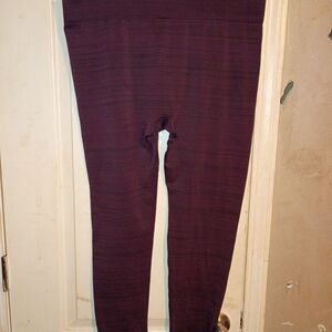 Purple Textured Leggings